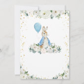 Peter Konijn Jongen Verjaardag Uitnodiging (Achterkant)