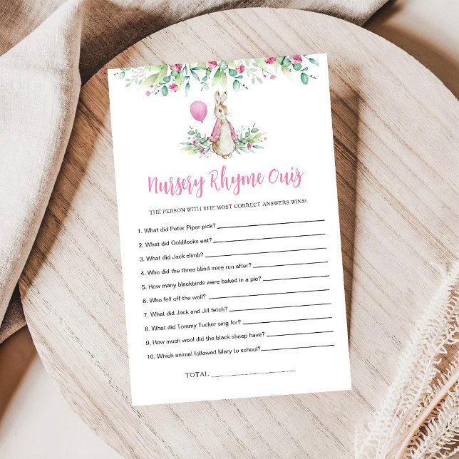 Peter Konijn Kwekerij Rhyme Quiz Spel (Creator heeft geüpload)