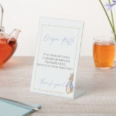 Peter konijn luier verloting reclamebord met voetstuk (Insitu)