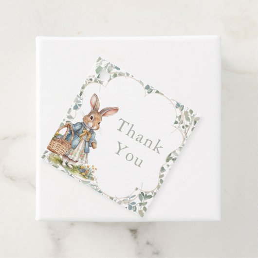 Peter Konijn Meisje Baby shower Bedankt Bedankjes Labels (In situ)