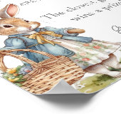 Peter Konijn Meisje Baby shower Hoeveel Snoepjes Poster (Hoek)