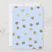 Peter konijn met eikels herfst baby shower kaart (Achterkant)