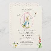  Peter Konijn Roze Baby meisje Douche Kaart (Voorkant / Achterkant)