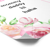 Peter konijn | Roze eerste verjaardag mijlpaal Poster (Hoek)