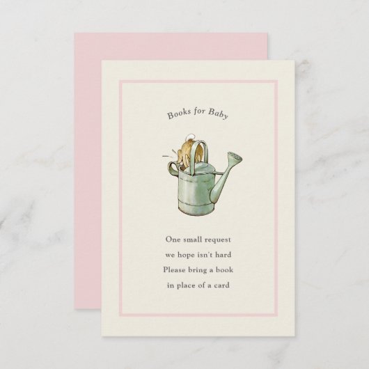 Peter Konijn Roze Ivoor  Baby Boek Informatiekaartje (Voorkant / Achterkant)