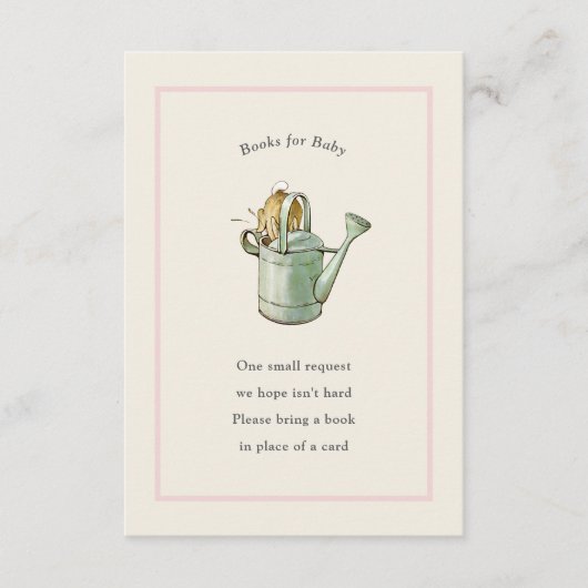 Peter Konijn Roze Ivoor  Baby Boek Informatiekaartje (Voorkant)