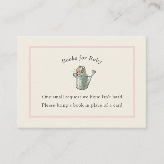 Peter Konijn Roze Ivoor  Baby Boek Informatiekaartje (Voorkant)