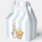 Peter konijn stoffige blauwe strepen baby shower g bedankdoosjes (Achterkant)