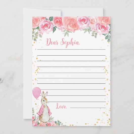 Peter Konijn Tijd Capsule Nota Bericht Kaart (Voorkant)