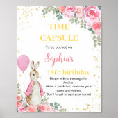 Peter Konijn Verjaardag Tijd Capsule teken Wildflo Poster (Voorkant)