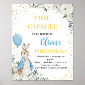 Peter Konijn Verjaardag Tijd Capsule teken Wildflo Poster (Voorkant)
