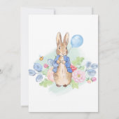 Peter Konijn Verjaardag Uitnodiging Konijntje 1e U (Achterkant)