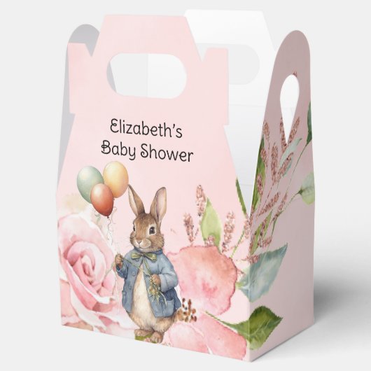 Peter Konijn Waterverf Meisje Baby shower Bedankdoosjes (Geopend)