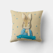 Peter Konijn Wortelen en Sterren Jongen Custom Kussen (Achterkant)