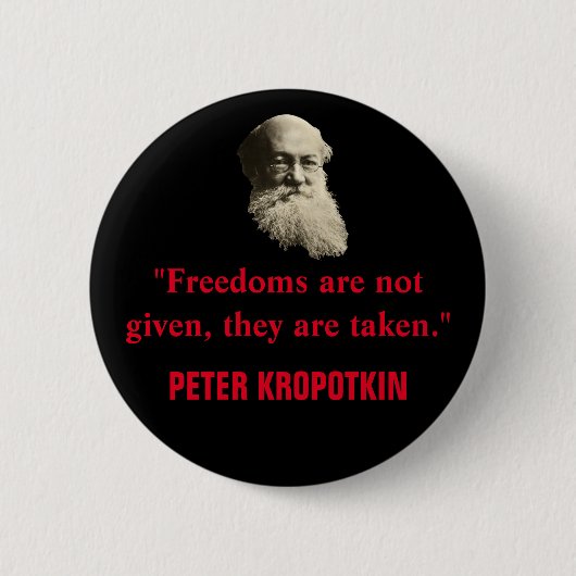 Peter Kropotkin Liberote Ronde Button 5,7 Cm (Voorkant)