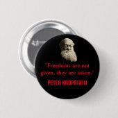 Peter Kropotkin Liberote Ronde Button 5,7 Cm (Voorkant /achterkant)