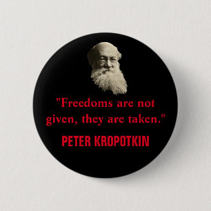 Peter Kropotkin Liberote Ronde Button 5,7 Cm
