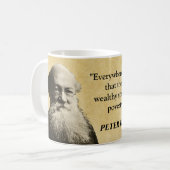 Peter Kropotkin Quote Poor en Wealthy Koffiemok (Voorkant links)