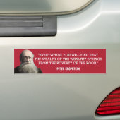 Peter Kropotkin Wealth Quote Bumpersticker (Op auto)