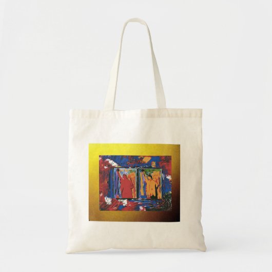 Peter Max 60 jaar standbeeld van vrijheidszak Tote Bag (Voorkant)