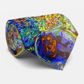 " peter max art style " bloemen en vase stropdas (Opgerold)