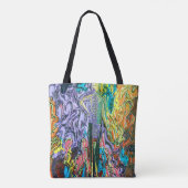 " peter max art style " mardi gras bag tote bag (Achterkant)