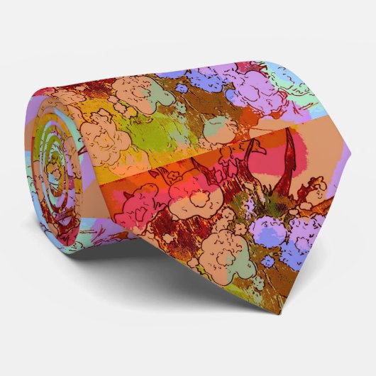 " peter max art style " stropdas (Opgerold)