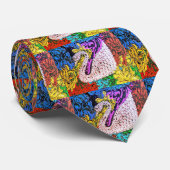 "peter max art style" stropdas zwaaien patroon (Opgerold)