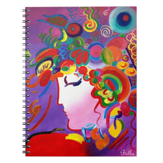 Peter Max inspireerde Blushing Beauty-laptop Notitieboek (Voorkant)