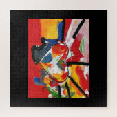 Peter Max kleurrijke waterverf Abstract hart Legpuzzel (Horizontaal)