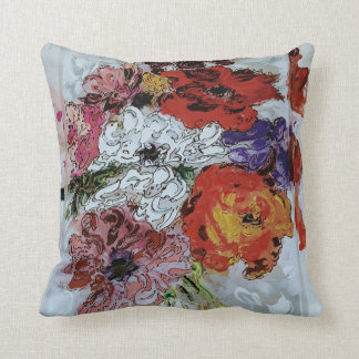 Peter Max kleurrijke waterverf bloemen Kussen