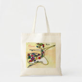 Peter Max, kleurrijke waterverf bloemen meisje Tote Bag (Voorkant)
