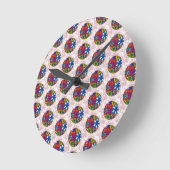 Peter Max kleurrijke waterverf Daisy floral ball Ronde Klok (Hoek)