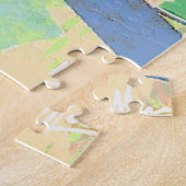 Peter Max kleurrijke waterverf florale Pet Girls Legpuzzel (Zijkant)