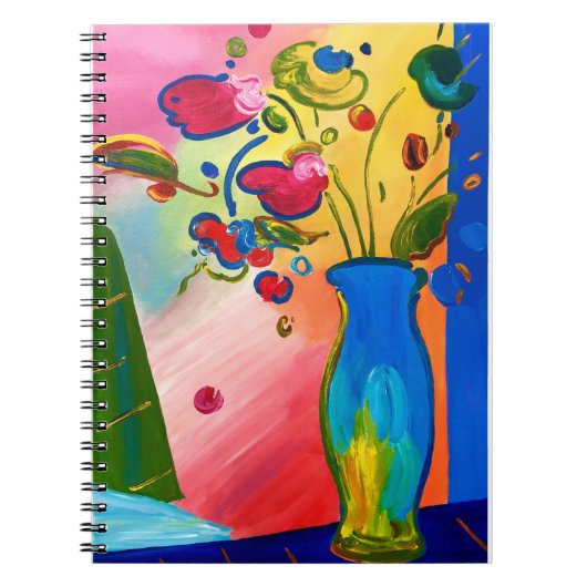 Peter Max Notitieboek geïnspireerde bloemen (Voorkant)