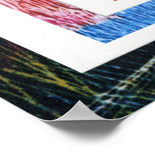 Peter Max oorspronkelijk getekend acrylschilderij Poster (Hoek)