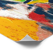 Peter Max oorspronkelijk getekend acrylschilderij Poster (Hoek)