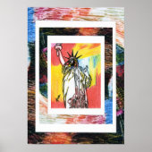 Peter Max oorspronkelijk getekend acrylschilderij Poster (Voorkant)