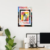 Peter Max oorspronkelijk getekend acrylschilderij Poster (Thuiskantoor)