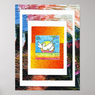 Peter Max oorspronkelijk getekend acrylschilderij Poster