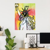 Peter Max oorspronkelijk getekend acrylschilderij Poster (Thuiskantoor)