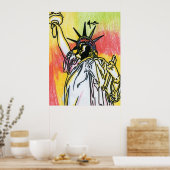 Peter Max oorspronkelijk getekend acrylschilderij Poster (Keuken)