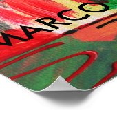 Peter Max oorspronkelijk getekend acrylschilderij Poster (Hoek)