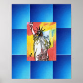 Peter Max oorspronkelijk getekend acrylschilderij Poster (Voorkant)