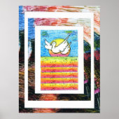 Peter Max oorspronkelijk getekend acrylschilderij Poster (Voorkant)