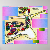 Peter Max oorspronkelijk getekend acrylschilderij