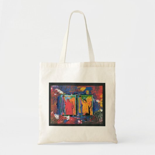 Peter Max, origineel acrylschilderij Tote Bag (Voorkant)