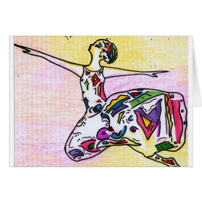 Peter Max: schoonheidsdanserkaart (Voorkant Horizontaal)
