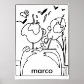 Peter Max tekentekening origineel Poster (Voorkant)