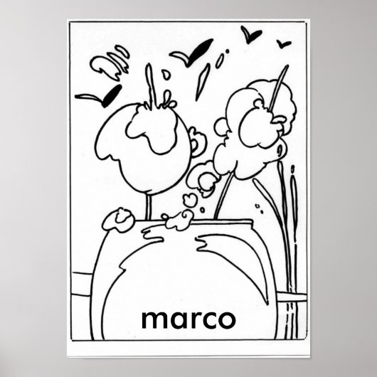 Peter Max tekentekening origineel Poster (Voorkant)